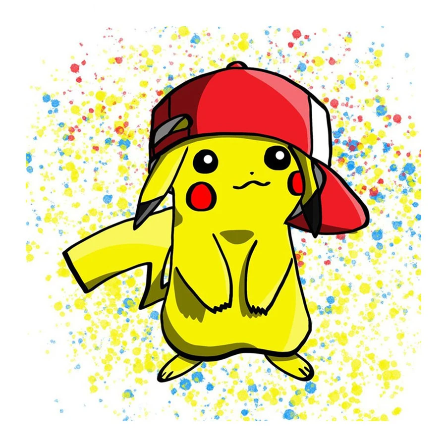 

5D square Diamond Painting cartoon Pokemon Pikachu DIY Diamond Embroidery Diamond Mosaic Cross Stitch landscape decoration gift