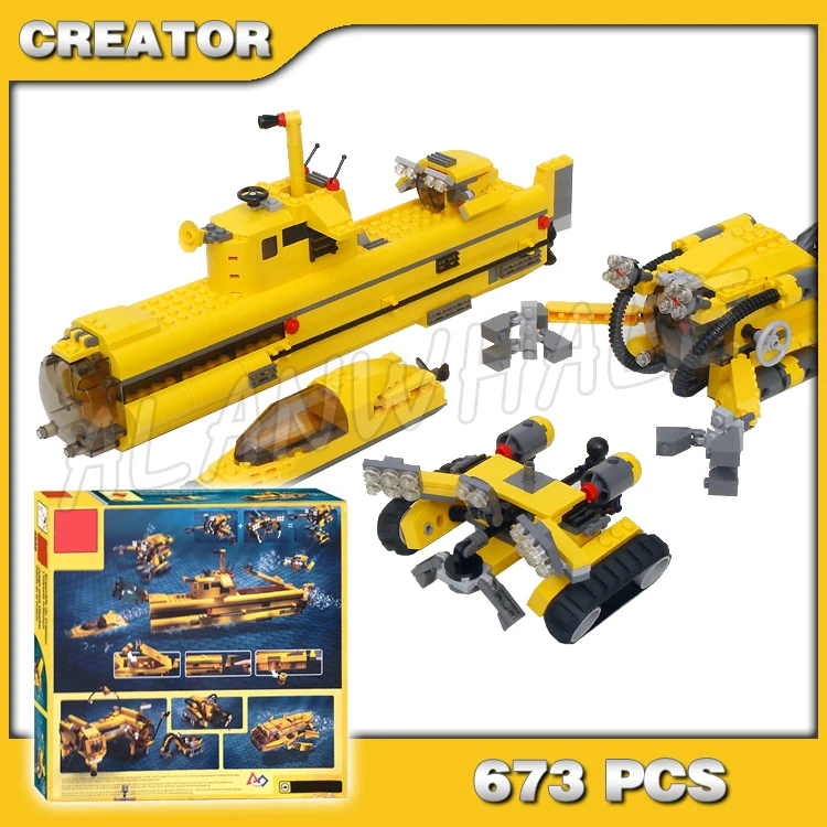 

673pcs Creator Designer Set Ocean Odyssey Submarine Floor Crawler 24012 Model Building Blocks Gifts Bricks Compatible with Lego