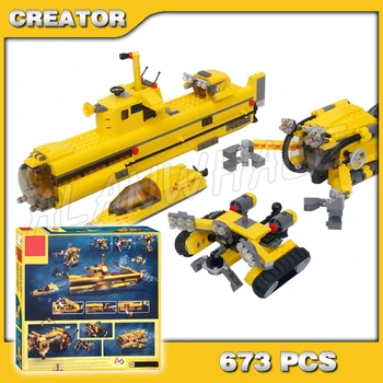 

673pcs Creator Designer Set Ocean Odyssey Submarine Floor Crawler 24012 Model Building Blocks Gifts Bricks Compatible with Lago