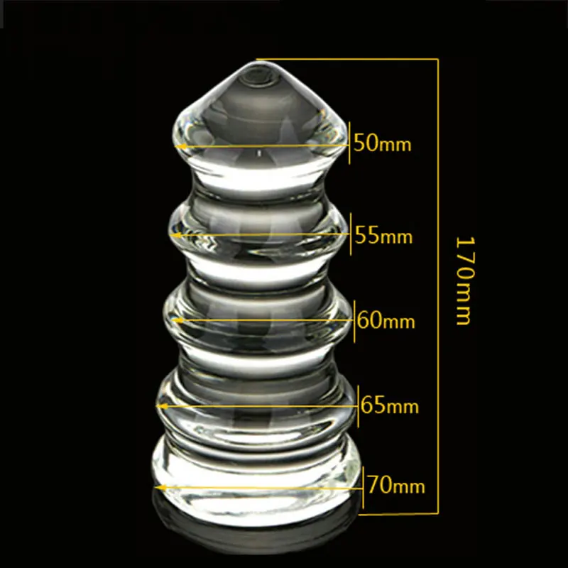 New Pagoda Shape Crystal Anal Glass Dildo Anal Butt Plug Vagina