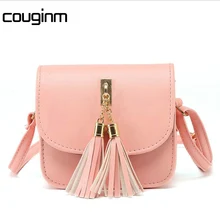 COUGINM Hot Fashion Small Chains Bag Women Candy Color Tassel Messenger Bags Female Handbag Shoulder Bag
