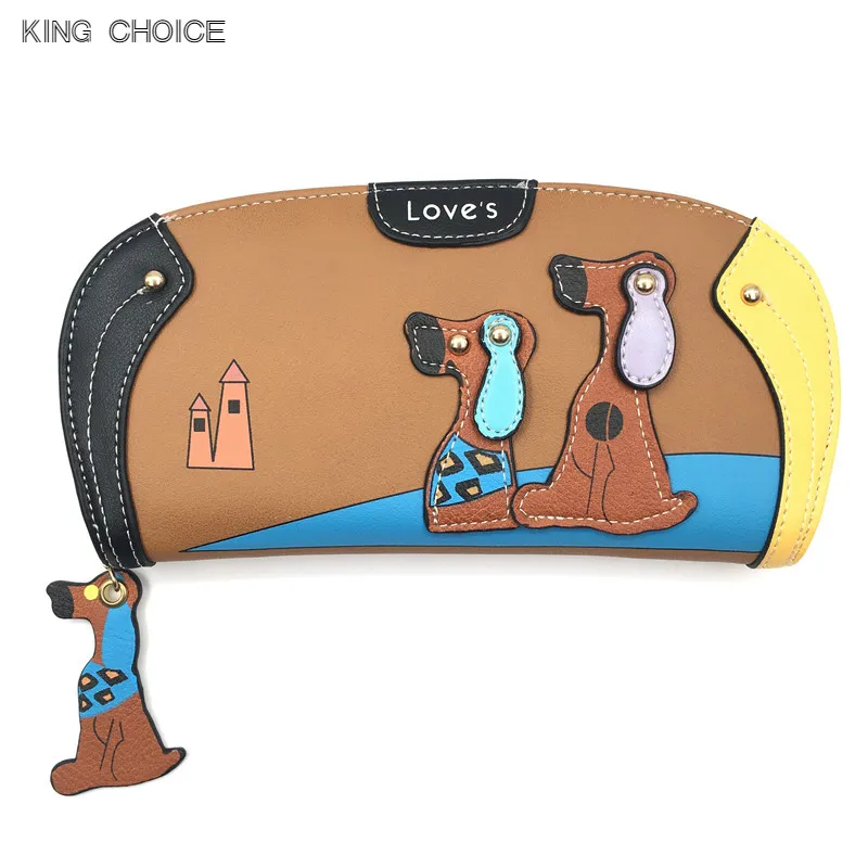 2017 Women Wallet With Cute Puppy Dog Zipper Women Wallets Luxury Brand