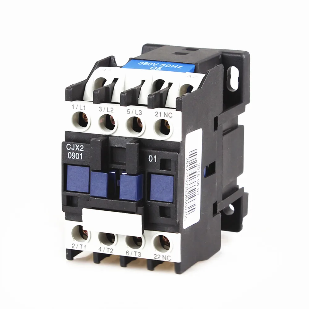 CJX2 0901 LC 660V 9A 3 pole P + N NC DIN Rail AC Контактор 24V 36V 110V 220V 380V Coil Factory Оптовая Продажа