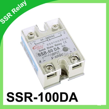 

100DA SSR input 3-32V DC output 24-380V AC single phase ssr solid state relay