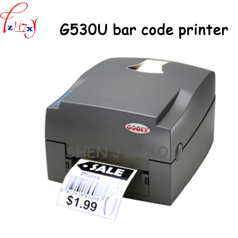 G530U 300 ديسيبل متوحد الخواص تسمية طابعة باركود ملصقات علامة مياه الغسيل مجوهرات الملابس علامة طابعة رموز شريط 110-240 V