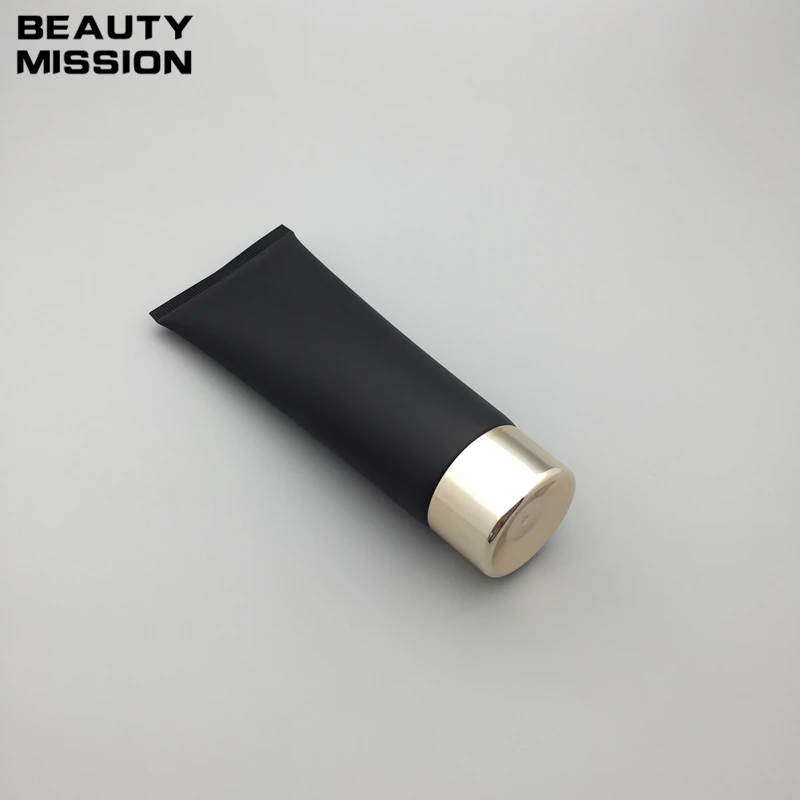 

(50pcs)120g Empty Black Soft Refillable Plastic Lotion Tubes Squeeze Cosmetic Packaging, Cream Tube Screw Lids Bottle Container