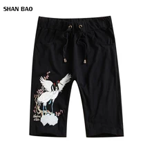 Новые брендовые шорты мужские летние горячие продажи пляжные шорты Homme китайские стильные шаровары эластичные модные шорты с вышивкой