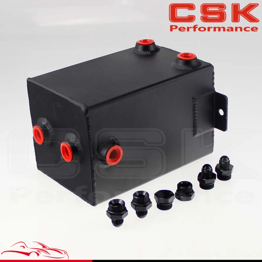 3L Racing Car Fuel Surge Tank Aluminum 3 Litre Swirl Pot System