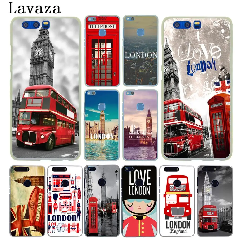 Жесткий чехол Lavaza London big ben Bus Для Huawei Y9 Y7 Prime 2018 2019 Honor 20 10 8 8A 8X 9X 9 Lite 7C 7X 7A Pro|phone cases|case