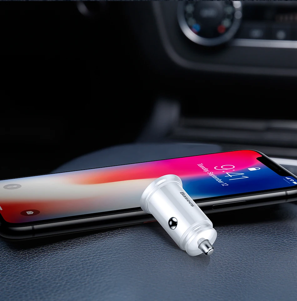 Baseus Quick Charge 4,0 3,0 Автомобильное USB зарядное устройство QC4.0 QC 3,0 5A USB C PD быстрое автомобильное зарядное устройство для Xiaomi Mi 9 8 huawei P30 Pro