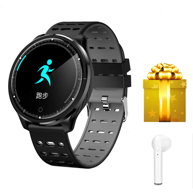 Умный браслет Спорт pulsera Мужская спортивная Наручные часы давление сердечного ритма мониторы + наушники подарок для смарт-браслет IOS Android