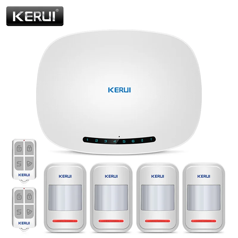 

KERUI W19 Wired GSM Burglar Home Security Alarm System Wireless Office Alarm Kits Android IOS Phone APP Remote Control