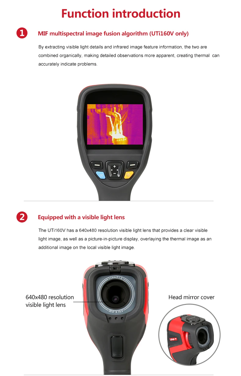 UNI-T UTi160G тепловизор;-20C до 350C промышленный осмотр ручной фокус тепловизор термометр USB связь