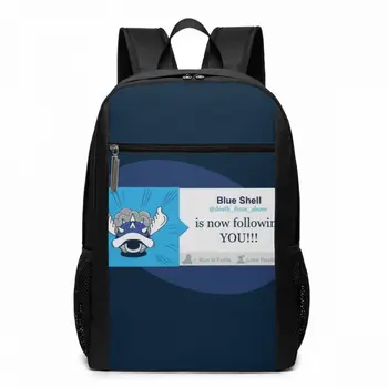 

Mario Shell Backpack Blue Shell Is Following You Backpacks Sports Multifunction Bag High quality Print Man - Woman Student Bags
