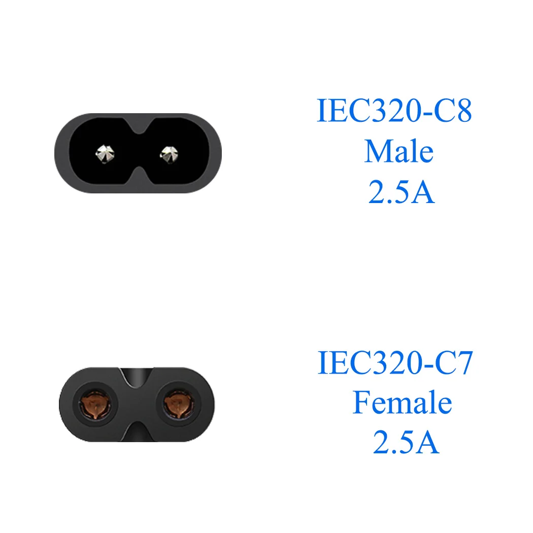 JORINDO IEC320 C8 to 2 * C7 AC  ڵ, C8 2  to C7 2 Ȧ Y  ̺, 8 ǱԾ  ̺, 0.3M/1FT