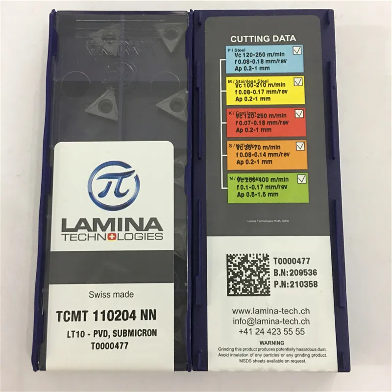 

TCMT110204-NN LT10 LAMINA CNC blade carbide insert milling inserts 10pcs/lot