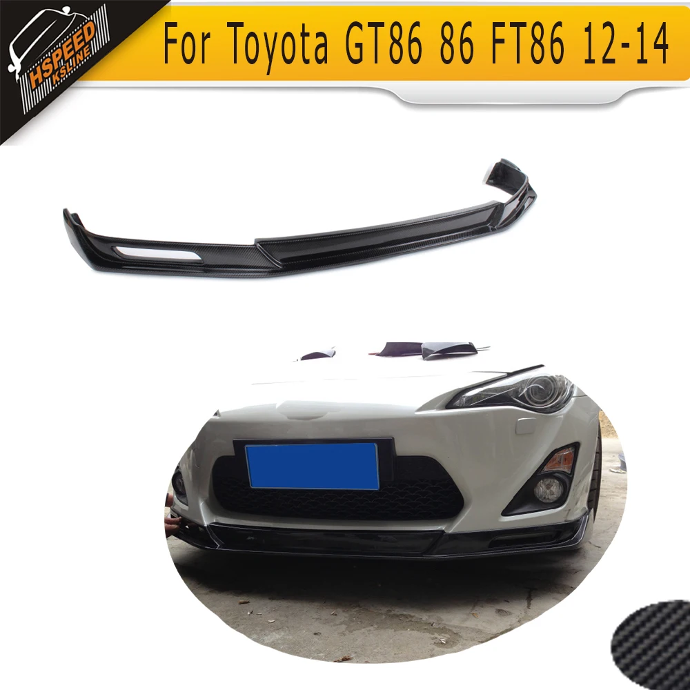

Carbon Fiber Car Front Lip Spoiler auto front bumper spoiler For Toyota GT86 86 FT86 2013-2016