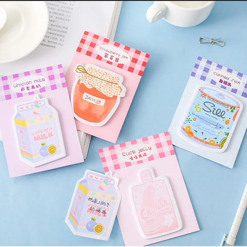 Kawaii Rainbow jar sticky notes memo pad Еженедельный план почтовые принадлежности Школьные принадлежности планировщик этикетки наклейки