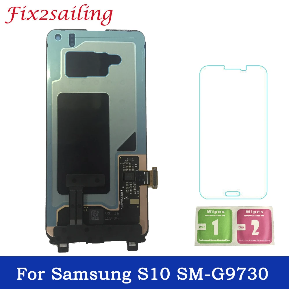 

Super AMOLED LCDS For Samsung Galaxy S10 SM-G9730 G973F G973U LCD Touch Screen Digitizer Assembly Replacement Free Shipping
