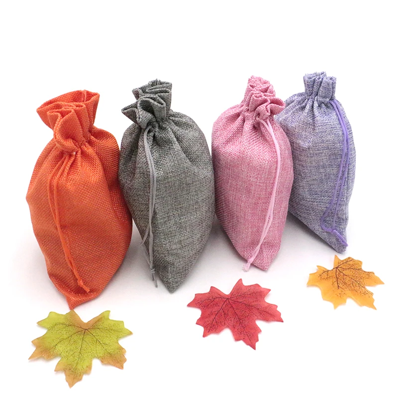 Jewelry display Bag Wholesale 100pcs/lot 15x20cm Linen Jute Fabric