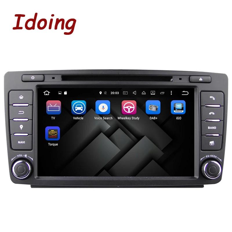 Flash Deal Idoing 2GB+16G Steering-Wheel 2Din Android7.1 For Skoda Octavia 2 Car DVD Multimedia Player Navigation Built-in 3G Dangle Radio 1