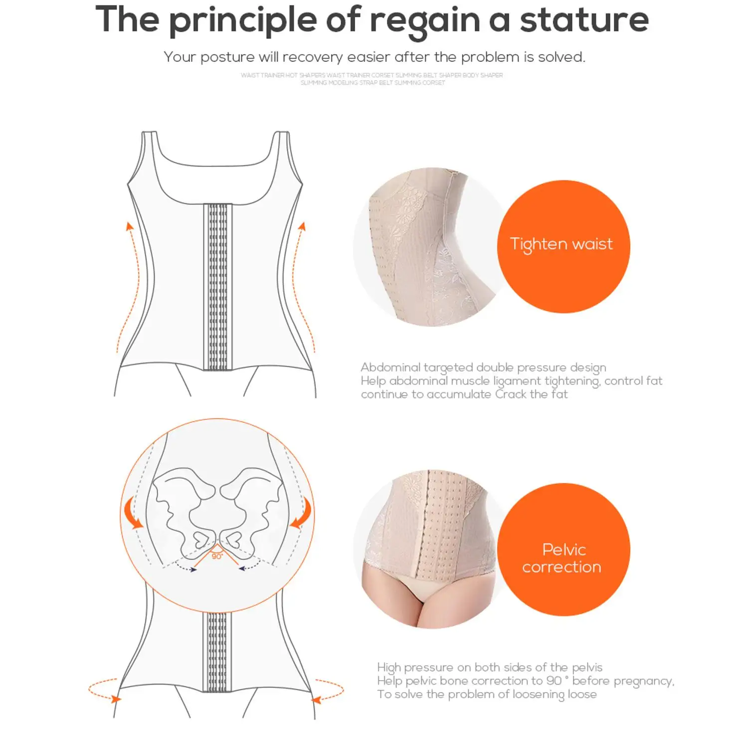 Утягивающий корсет для женщин, Утягивающее нижнее белье, Корректирующее белье, Корректирующее белье для живота, корсет для женщин, утягивающий пояс