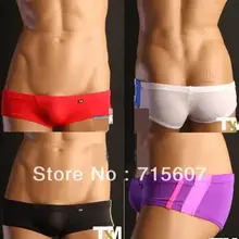 ТМ черный перспективность ультра-низкой талией мужские сексуальные марлевые маленькие базовые трусы боксеры 2 шт в партии