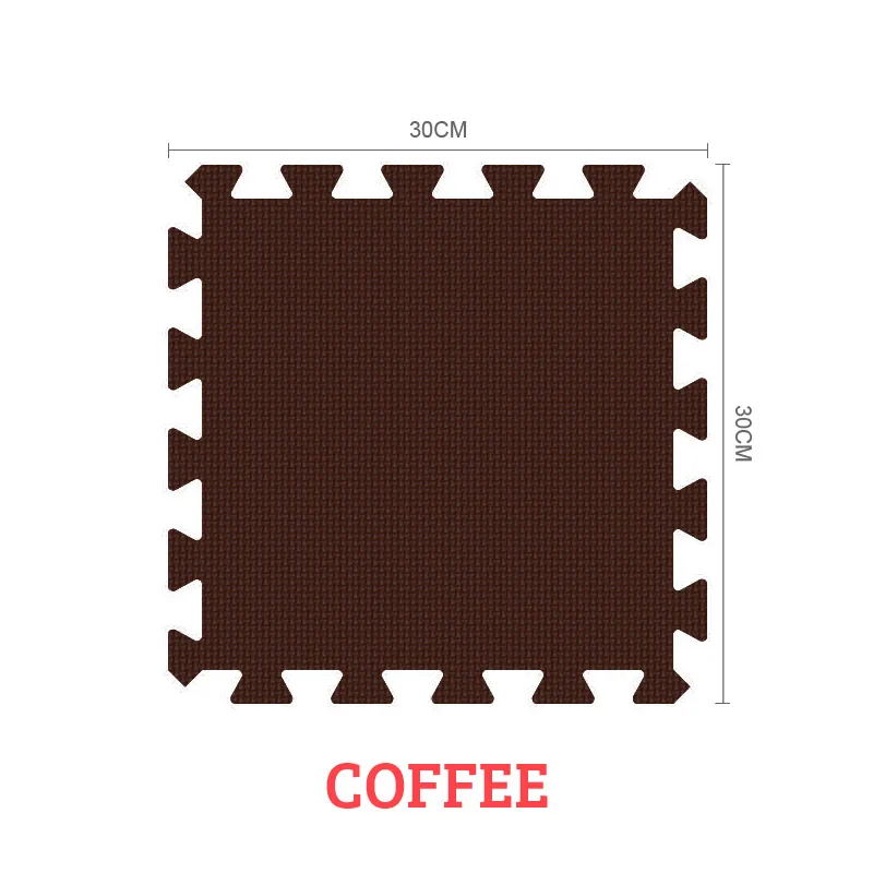 MQIAOHAM EVA 9 шт. 11,"* 11,8" Напольный пазл тренажерный зал мягкий детский пенопластовый Коврик Черный Белый детский игровой пазл пена ползать Йога упражнения - Цвет: coffee
