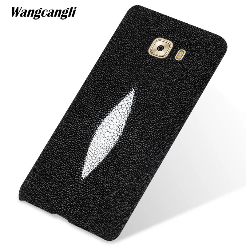 

wangcangli Custom pearl leather phone case For Samsung C9 pro case pearl half-pack mobile phone case mobile phone case