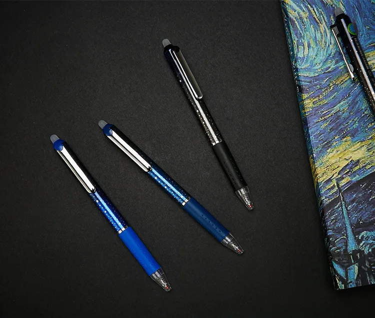 Стираемая ручка, креативная, звездное небо, стираемая гелевая ручка, нейтральные ручки для письма, подарок для студентов, канцелярские принадлежности для офиса, школы, 0,5 мм