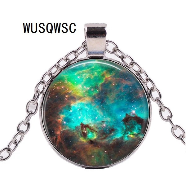

WUSQWSC Nebula Space Pendant , Astronomy Geek Jewelry, Nebula Pendant Galaxy Necklace Space Necklace Glass Dome Pendant