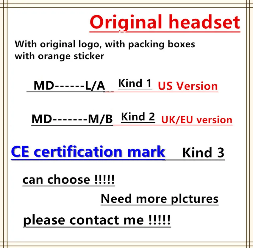 

100pcs/lot with retail packing Original Quality headset in ear headphones earphone With Remote Mic for i5 6 6S plus
