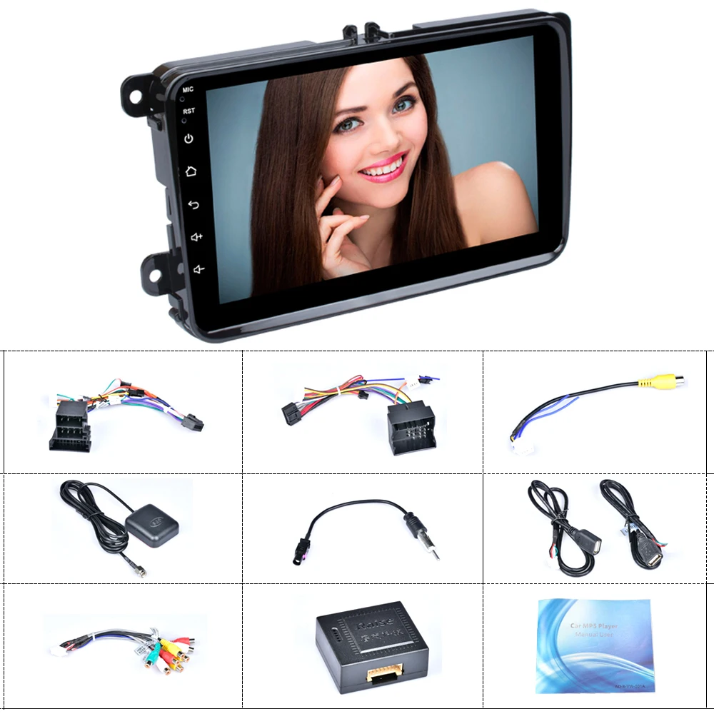 Склад ЕС Podofo " 2din автомобиль Android радио GPS Navi авторадио USB плеер для VW EOS Golf 5 6 Touran Caddy Jetta Tiguan Canbus