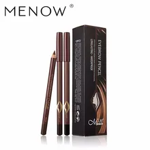 MENOW Марка составляют натуральные 12 шт. карандаш для бровей Водонепроницаемый прочного деревянный долговечностью карандаш для бровей Прямая поставка P111