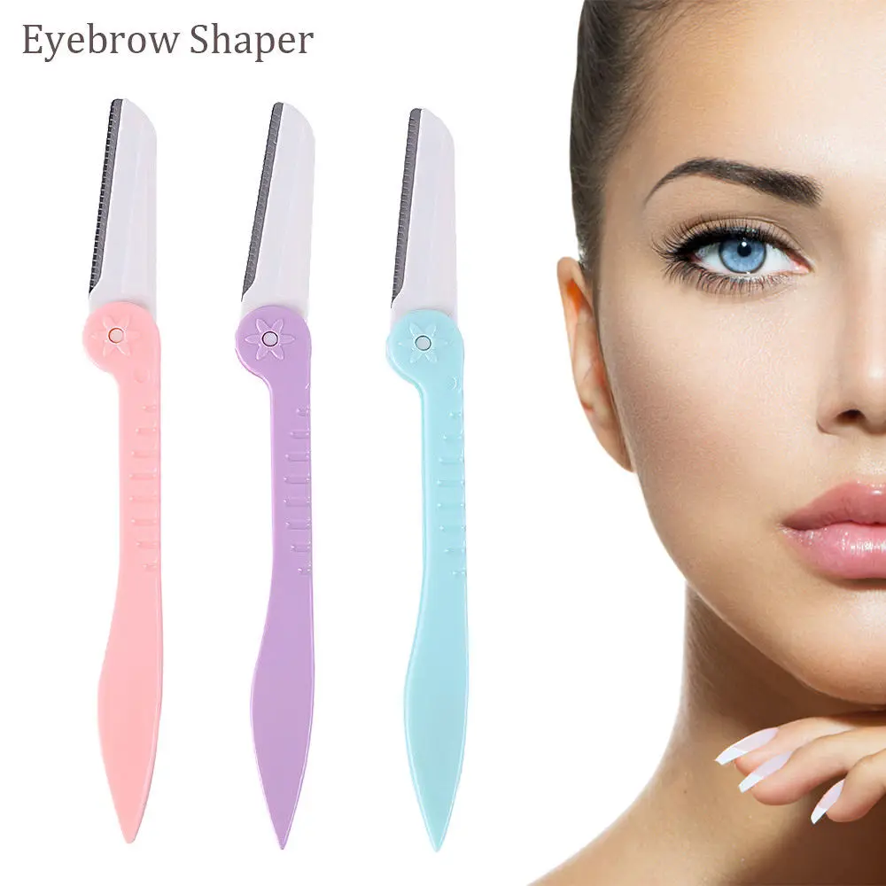 

3pcs Eyebrow Brow Shaper & Dermaplaning Safe Painless Portable Razor Tool