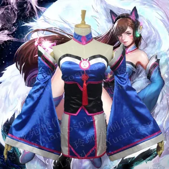

Ahri D.VA Custom Size Uniforms Cosplay Costume Free Shipping