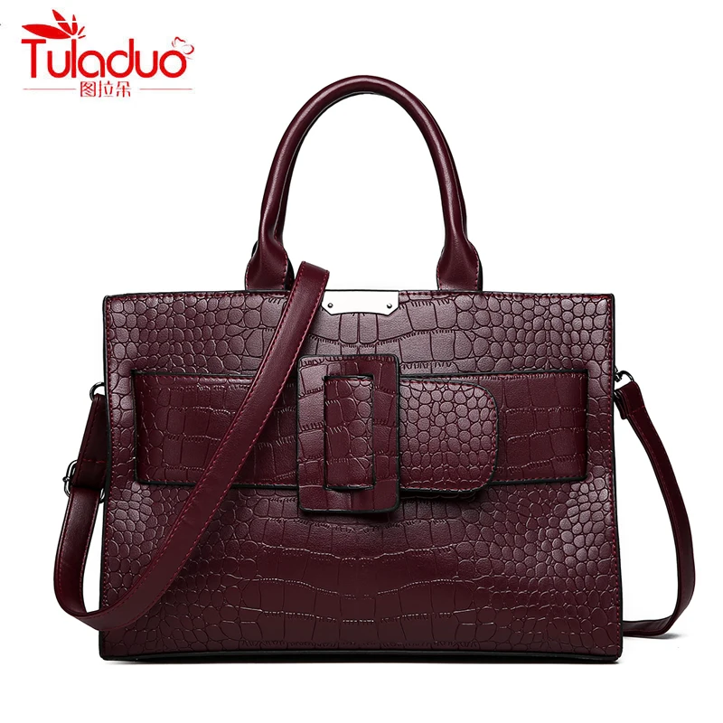 

Fashion Alligator Women Handbags High Quality PU Leather Women Crossbody Bags Large Capacity Tote Ladies Top-Handle Bag Brand