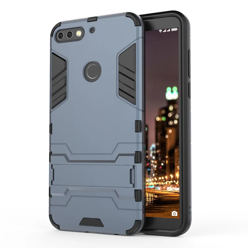 

For Honor 9 Lite 7a 7c 7x Case Huawei P Smart Cover Plastic Silicone Armor Phone Case Kickstand Business For Huawei Honor 9 Case
