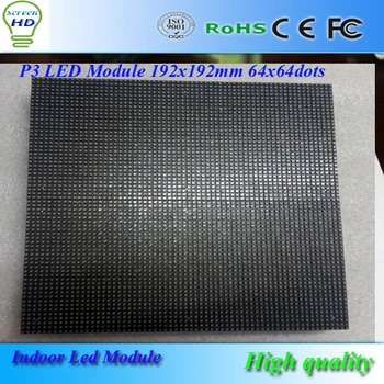 

3mm Indoor SMD2121 RGB LED Display Module 192mm x 192mm ,64*64 Pixle / HD Video,Images,Picture P3 LED Module /
