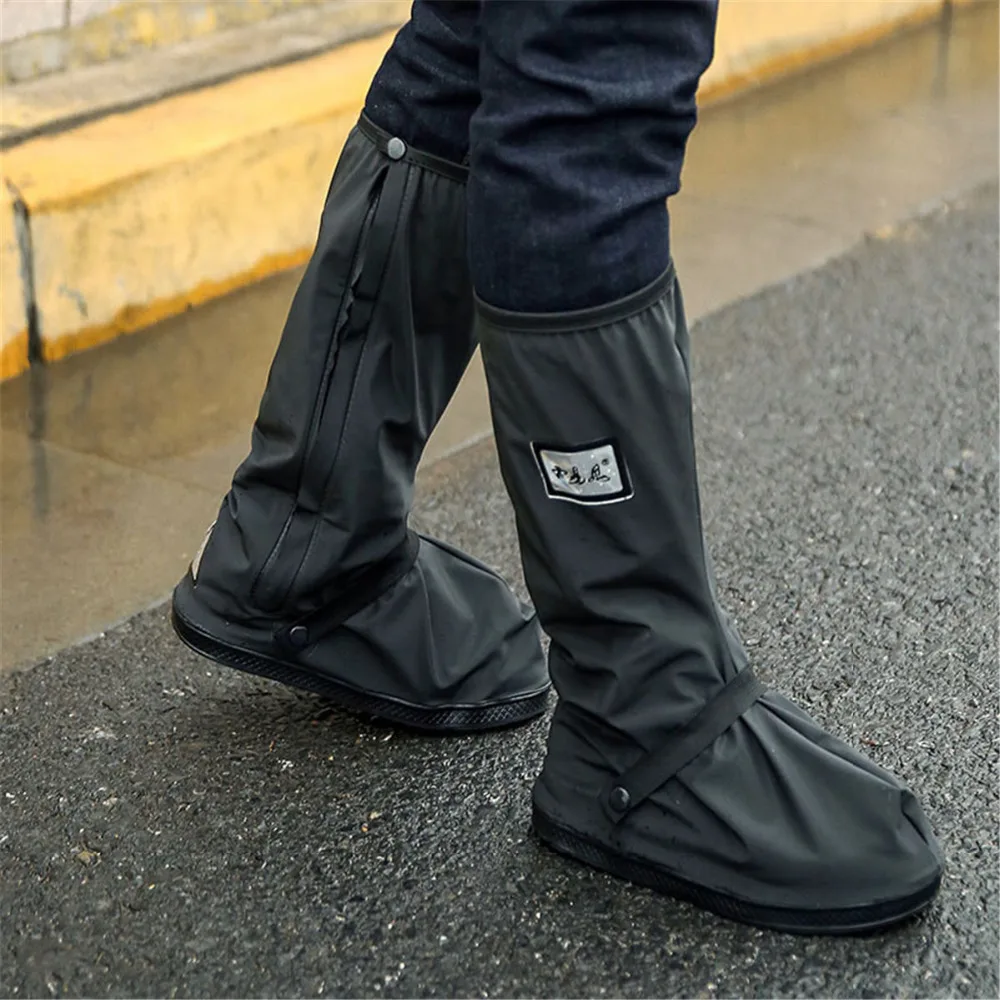 

Reusable Waterproof Rain Shoes Covers Durable Winter Non-slip Motorcycle Scootor Boots Overshoes Cover Rainproof Galoshes