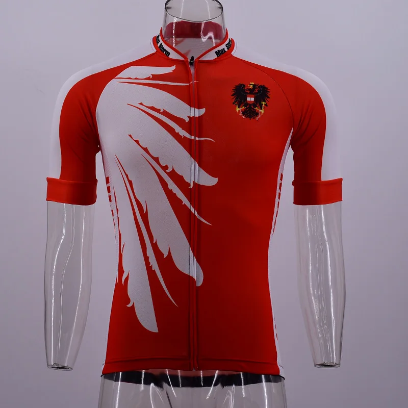 

2019 Austria New Team Cycling Jersey Customized Road Mountain Race Top max storm Reflective zipper 4 pocket
