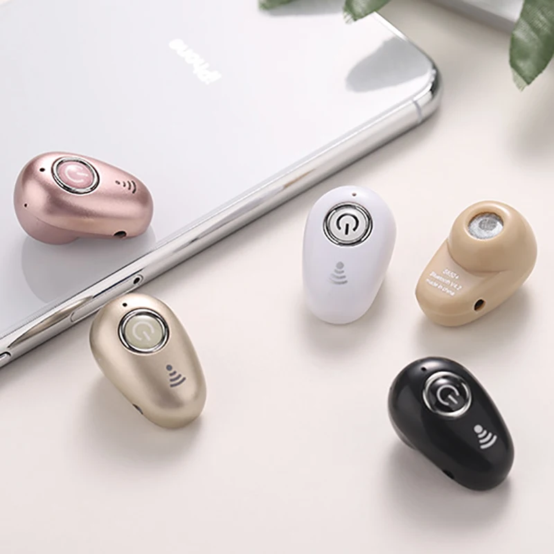 Мини наушники беспроводная гарнитура Bluetooth маленькие стереонаушники скрытые