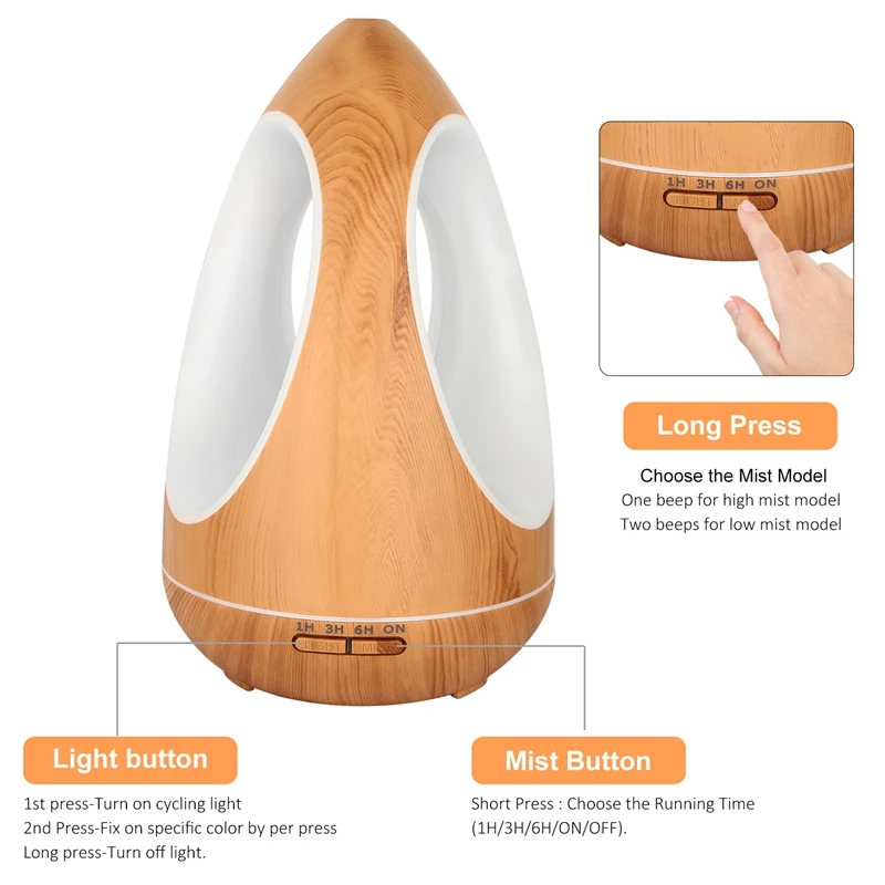 

Air Humidifier Essential Oil Diffuser Aromatherapy Lamp Aromatherapy Electric Aromatherapy Diffuser Household Wood Manufacture