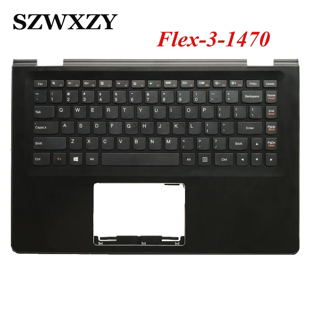 Для Lenovo Flex3-1470 YOGA 500-14IBD Клавиатура для ноутбука Palmrest US Layout Полная проверка |