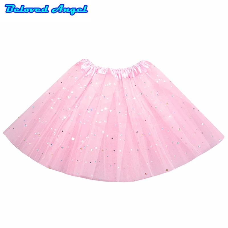 Г., юбки-пачки принцессы для маленьких девочек, детские балетные танцевальные юбки-пачки, сетчатая миниатюрная юбка для танцев с принтом звезды праздничная одежда для детей