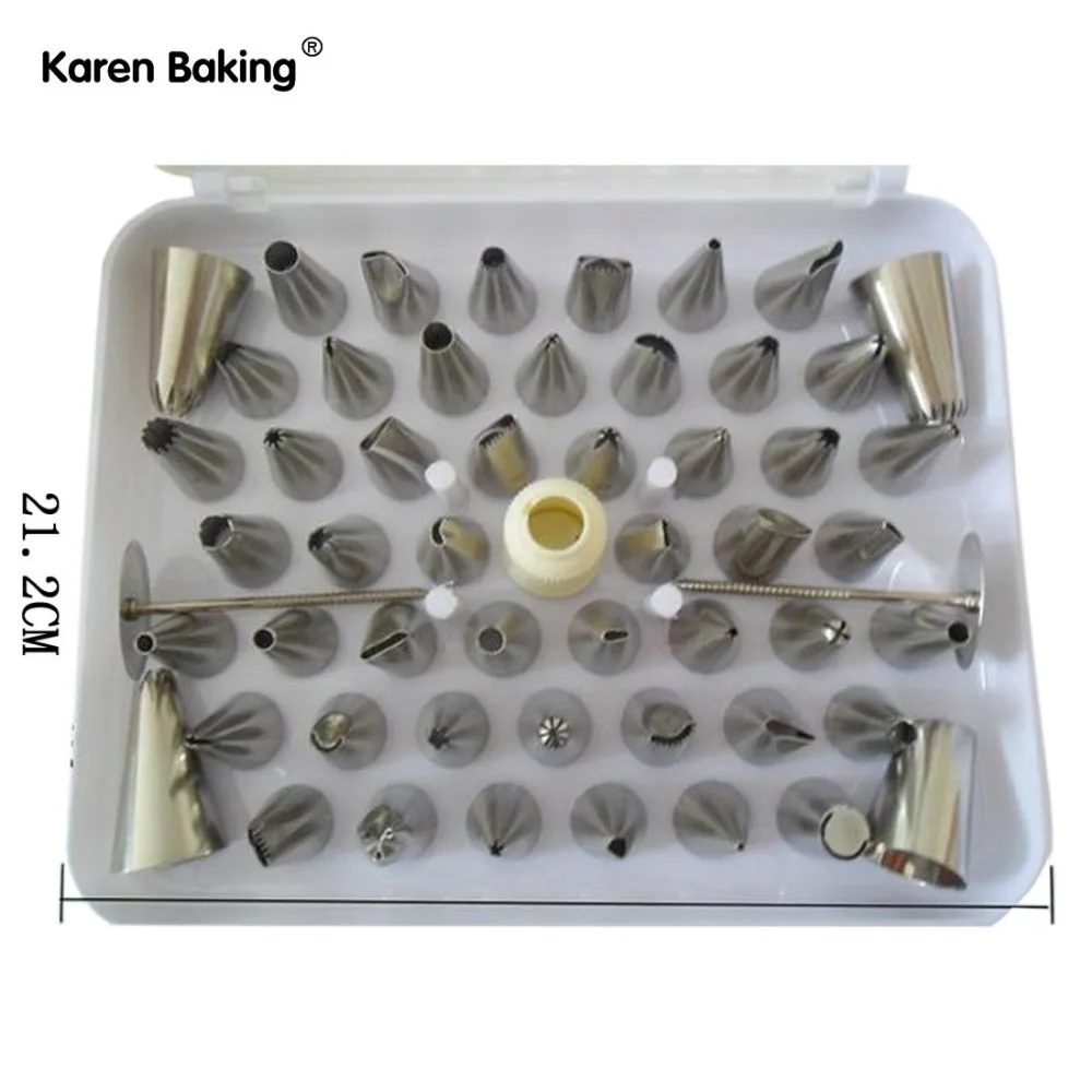 52Pcs Icing Piping Nozzles Pastry Tips Cake Sugarcraft Decorating Tool