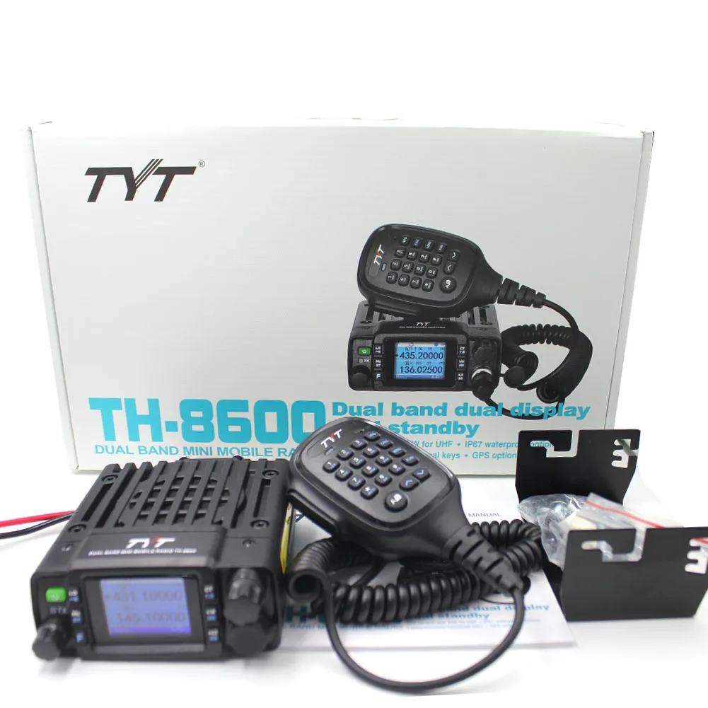 TYT TH-8600 мини мобильное радио IP67 водонепроницаемый 25 Вт Двухдиапазонная VHF UHF рация радиостанции