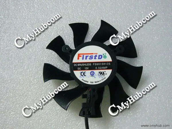

For Sapphire HD4850 HD4860 HD4870 HD5850 HD4830 HD6850 FD8015H12S DC12V 0.32A Graphics Card Cooling Fan