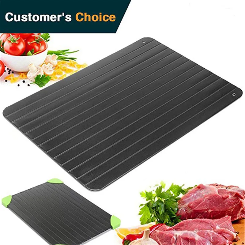 Large Quick Thaw Meat Plate Aluminum Cutting Board Quick and Safe Thawing Plate Frozen Food Meat Kitchen Cutters and Accessories Large Quick Thaw Meat Plate Aluminum Cutting Board Quick and Safe Thawing Plate Frozen Food Meat Kitchen Cutters and Accessories