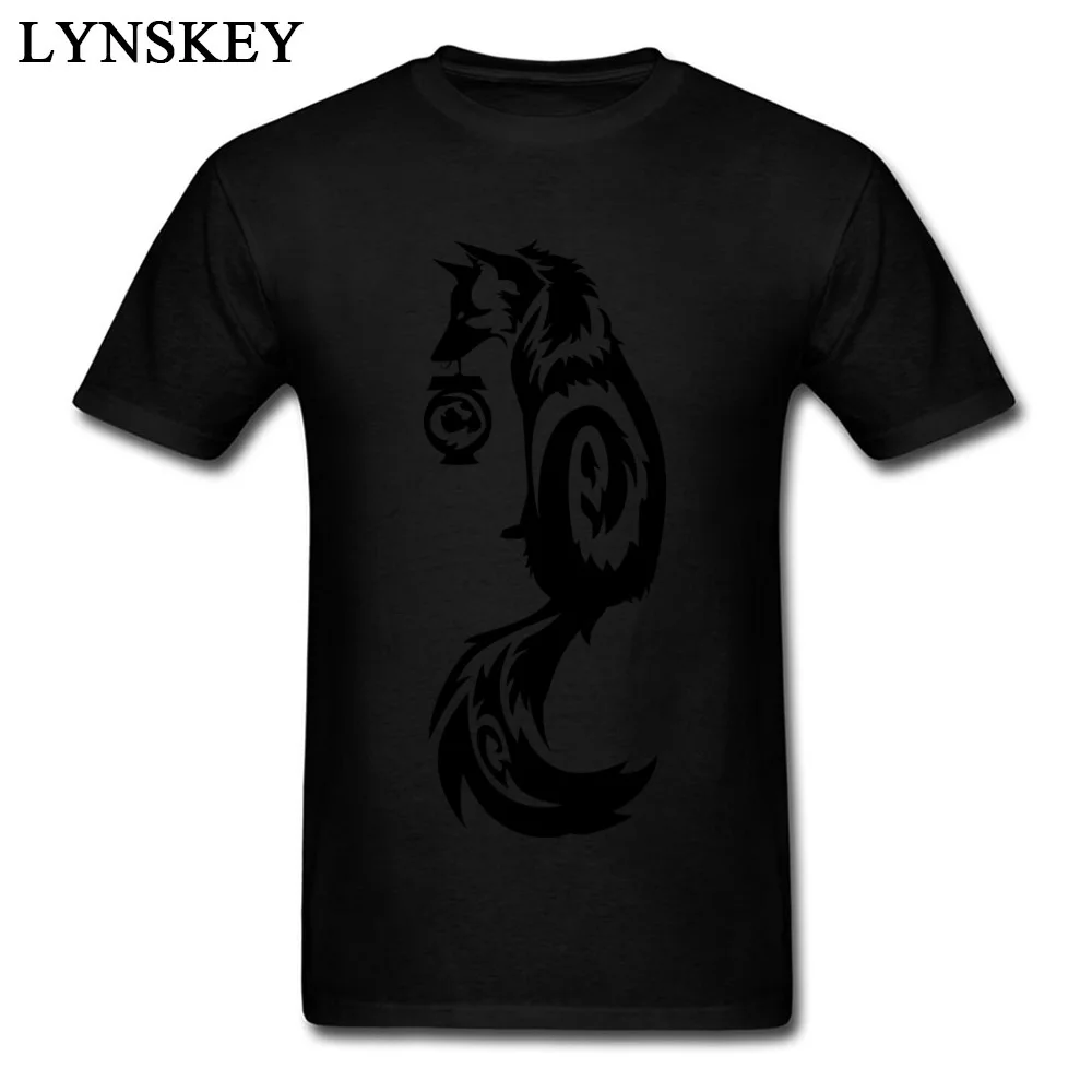 Plain Street Tops T Shirt Slim Fit Summer/Fall Short Sleeve Cotton Fabric O Neck Mens T Shirts Street Tee Shirt Top Quality Fox Kitsune Tribal with Spirit Lantern black